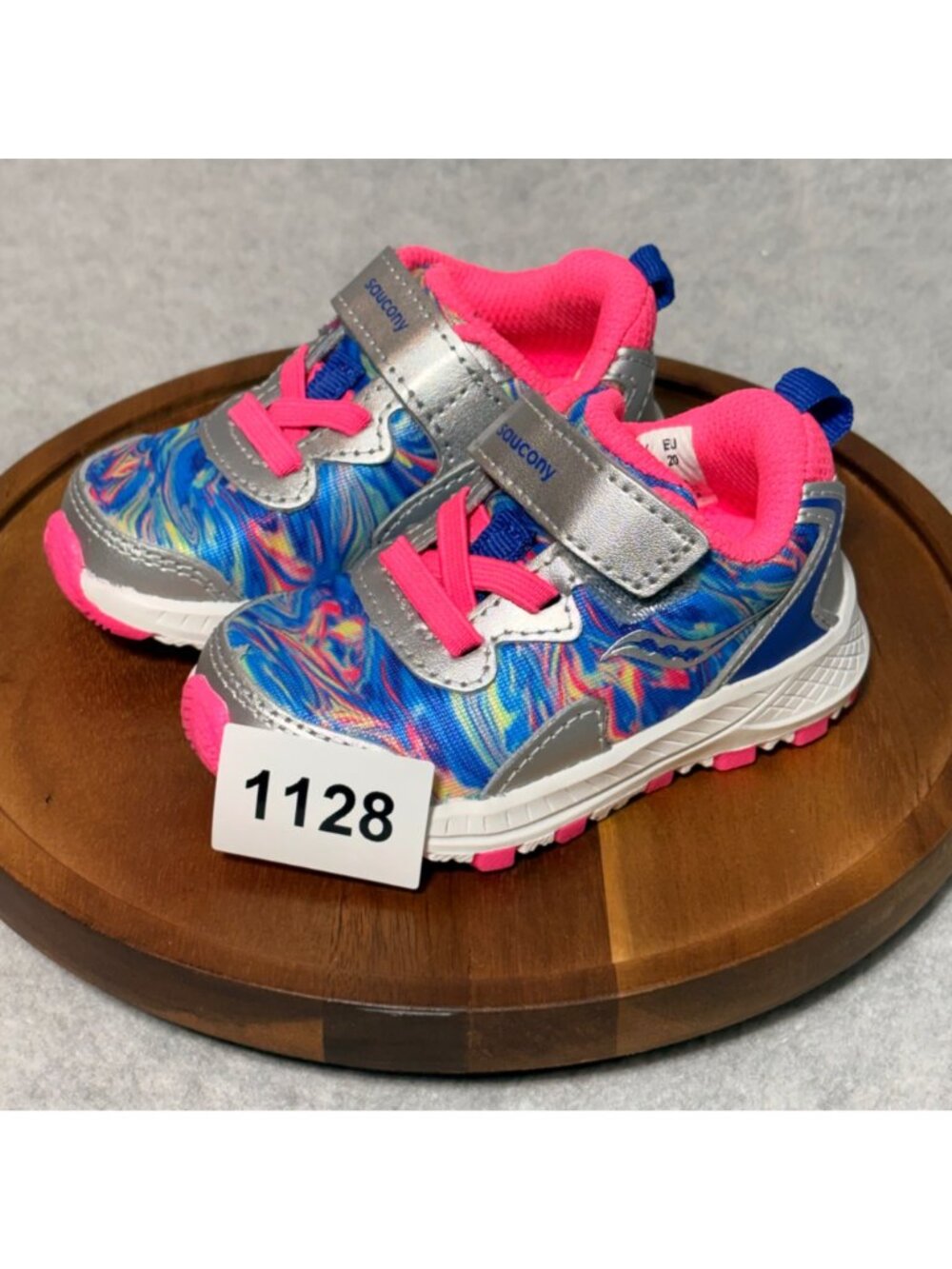 Saucony Kids Shoes Toddler Size 4M Multicolor Swirl Blue Pink Hook/Loop Closure - Picture 11 of 11
